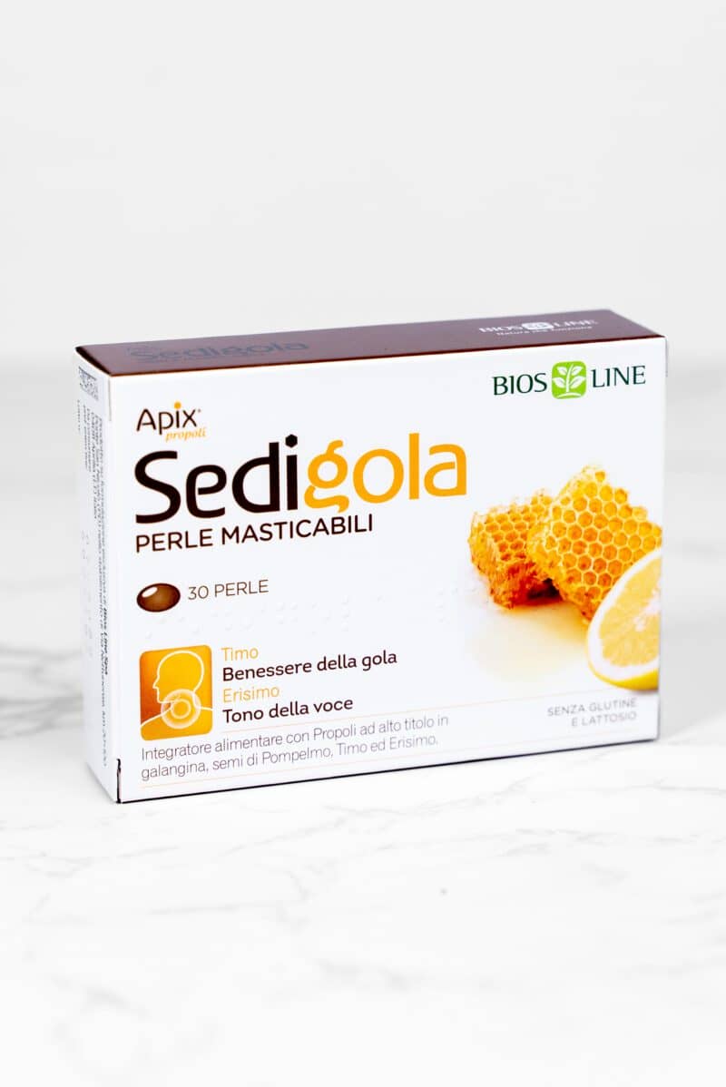 Biosline- Apix Sedigola- 30 perle masticabili benessere gola