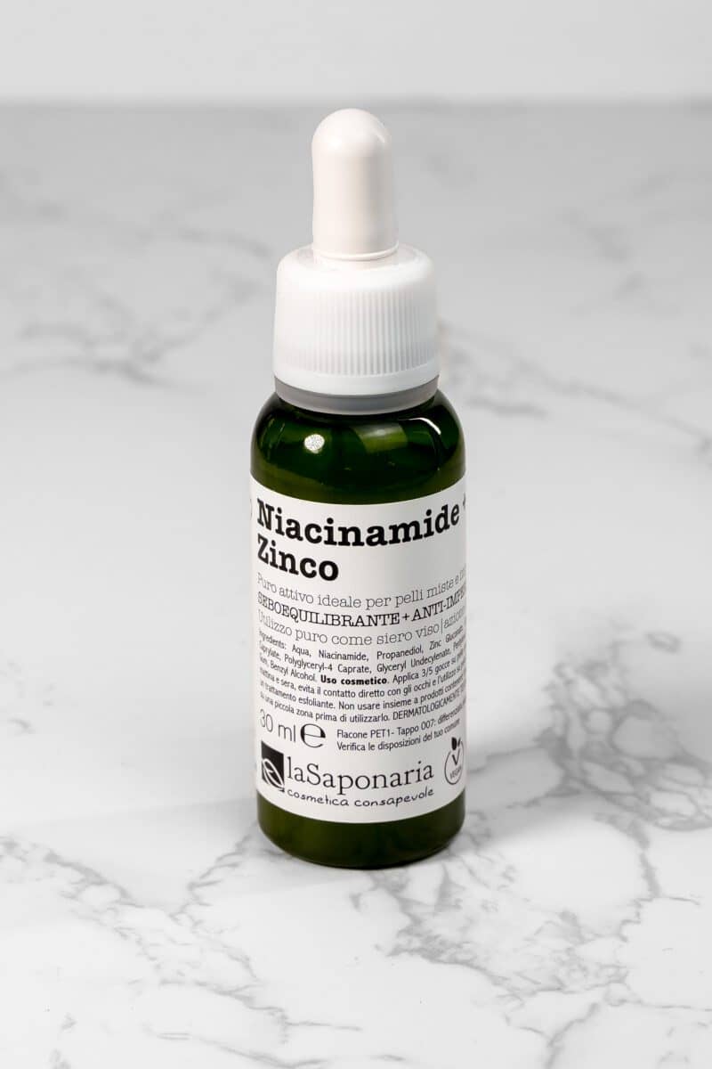 LA SAPONARIA-NIACINAMIDE E ZINCO-attivo puro siero viso azione seboequilibrante e anti-imperfezioni 30ml