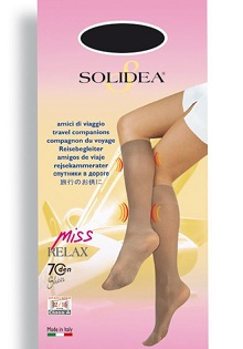 Solidea Miss Relax  Gambaletto 70 den, velato, con compressione graduata 12/15 mmHg